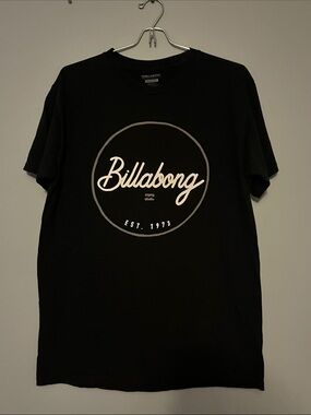 Billabong Black Short Sleeve Tee with White Circle Logo